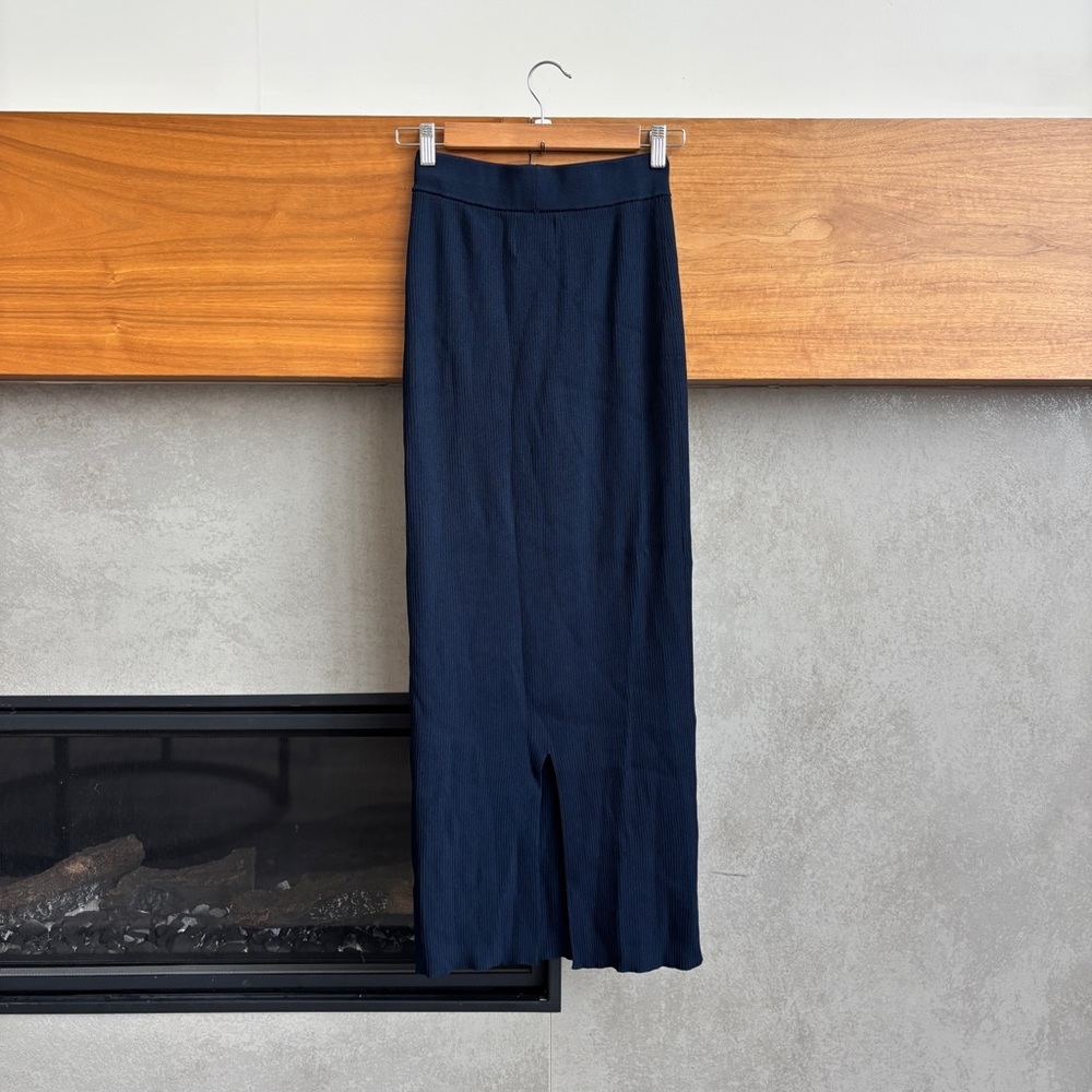 Yellow The Label Seyla Maxi Skirt In Navy, Size Xs — image 8 of 8